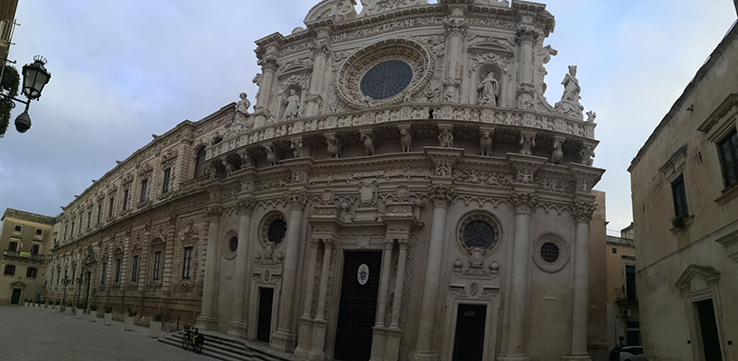 Panoramica Basilica Santa Croce a Lecce