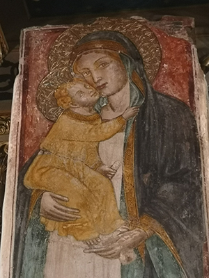 Monolite bizantino raffigurante la Madonna della Coltura, Parabita