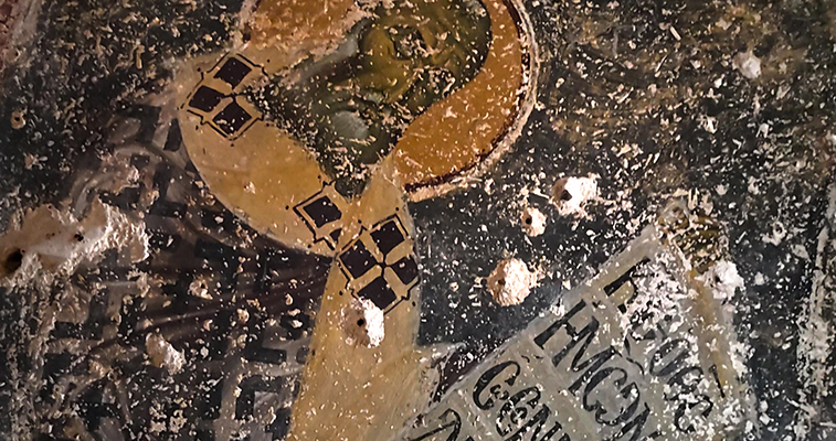 Incredibilmente vivido ciò che resta di un affresco bizantino a San Salvatore di Sannicola